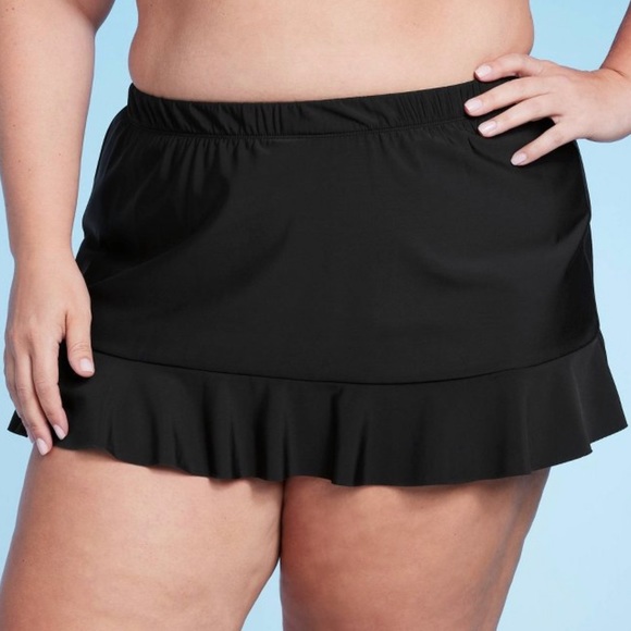 Ruffle Swim Skirt - Built-in Brief Bottoms - Picture 1 of 4